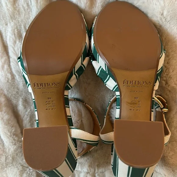 NIB | Sezane Editions ‘Carmela’ High Sandals Green Str… - Picture 10 of 12